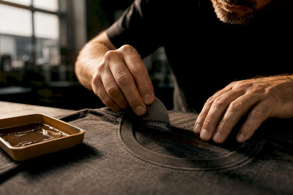 Ink applied to an inside shirt collar