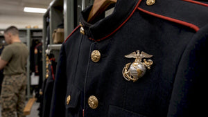 Eagle, Globe, and Anchor insignia on dress coat