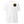 A white short-sleeve crewneck t-shirt with a circular black and gold graphic printed on the left chest, displayed on a clean white background.
