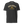A dark charcoal gray crewneck t-shirt with a gold graphic print on the front. The graphic features the text 'BRASS & BUNKER' in an arched font, a small gold American flag, 'ESTD 2025', and 'BUILT FOR THE BRAVE' underneath.
