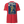 A red short-sleeve t-shirt shown from the back, featuring a large graphic print of a firefighter with the text 'SALTY BY TRADE WHEN IT FLOWS IT POURS' and 'BRASS & BUNKER CO' on a white background.